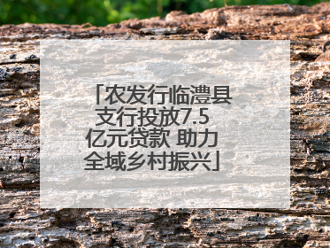 农发行临澧县支行投放7.5亿元贷款 助力全域乡村振兴