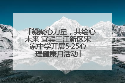 凝聚心力量，共绘心未来 宜宾三江新区宋家中学开展5·25心理健康月活动