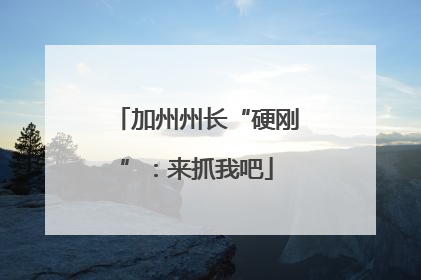 加州州长“硬刚”：来抓我吧