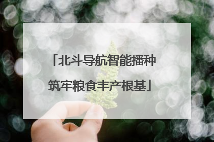 北斗导航智能播种 筑牢粮食丰产根基