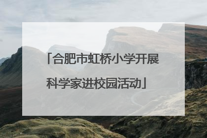 合肥市虹桥小学开展科学家进校园活动