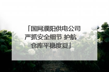 国网濮阳供电公司严抓安全细节 护航仓库平稳度夏