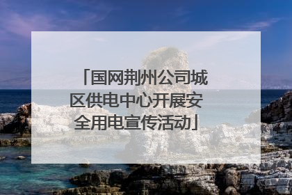 国网荆州公司城区供电中心开展安全用电宣传活动