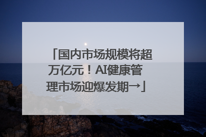 国内市场规模将超万亿元！AI健康管理市场迎爆发期→