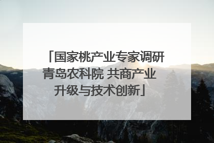 国家桃产业专家调研青岛农科院 共商产业升级与技术创新