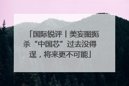 国际锐评丨美妄图扼杀“中国芯”过去没得逞，将来更不可能