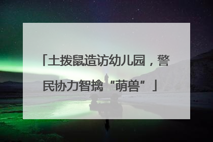 土拨鼠造访幼儿园，警民协力智擒“萌兽”