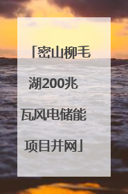 密山柳毛湖200兆瓦风电储能项目并网