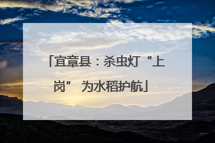 宜章县：杀虫灯“上岗” 为水稻护航