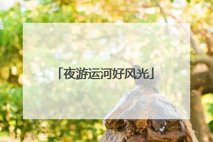 夜游运河好风光