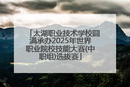 太湖职业技术学校圆满承办2025年世界职业院校技能大赛(中职组)选拔赛