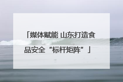 媒体赋能 山东打造食品安全“标杆矩阵”