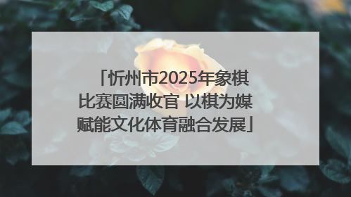 忻州市2025年象棋比赛圆满收官 以棋为媒赋能文化体育融合发展