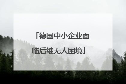 德国中小企业面临后继无人困境