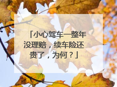 小心驾车一整年没理赔，续车险还贵了，为何？