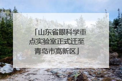 山东省眼科学重点实验室正式迁至青岛市高新区