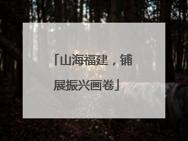山海福建，铺展振兴画卷