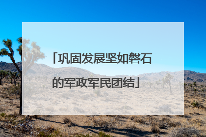 巩固发展坚如磐石的军政军民团结