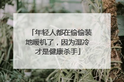 年轻人都在偷偷装地暖机了，因为湿冷才是健康杀手