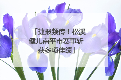 捷报频传！松溪健儿南平市赛事斩获多项佳绩