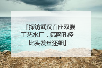 探访武汉首座双膜工艺水厂，筛网孔径比头发丝还细