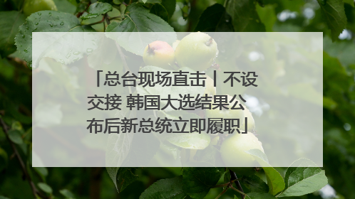 总台现场直击丨不设交接 韩国大选结果公布后新总统立即履职