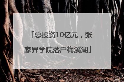 总投资10亿元，张家界学院落户梅溪湖