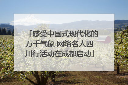 感受中国式现代化的万千气象 网络名人四川行活动在成都启动