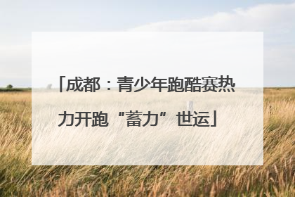 成都：青少年跑酷赛热力开跑“蓄力”世运
