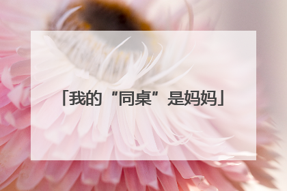 我的“同桌”是妈妈