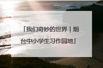 我们奇妙的世界｜烟台中小学生习作园地