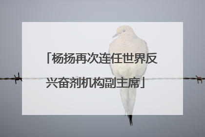 杨扬再次连任世界反兴奋剂机构副主席
