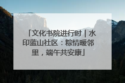 文化书院进行时｜水印蓝山社区：粽情暖邻里，端午共安康