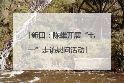 新田：陈雄开展“七一”走访慰问活动