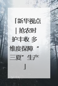 新华视点｜抢农时 护丰收 多维度保障“三夏”生产