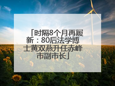 时隔8个月再履新：80后法学博士黄双燕升任赤峰市副市长
