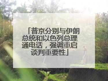 普京分别与伊朗总统和以色列总理通电话，强调重启谈判重要性