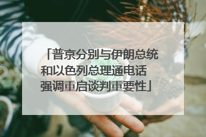 普京分别与伊朗总统和以色列总理通电话 强调重启谈判重要性