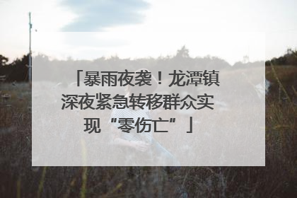 暴雨夜袭！龙潭镇深夜紧急转移群众实现“零伤亡”