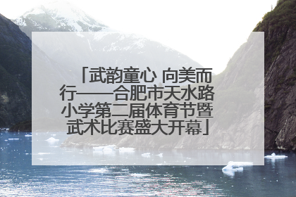 武韵童心 向美而行——合肥市天水路小学第二届体育节暨武术比赛盛大开幕