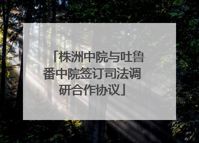 株洲中院与吐鲁番中院签订司法调研合作协议