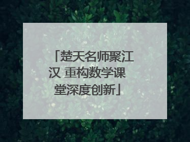 楚天名师聚江汉 重构数学课堂深度创新