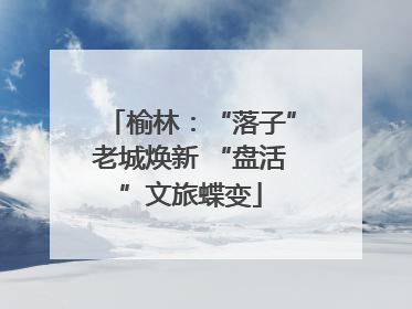 榆林：“落子”老城焕新 “盘活”文旅蝶变