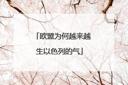 欧盟为何越来越生以色列的气