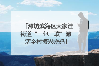 潍坊滨海区大家洼街道“三包三联”激活乡村振兴密码