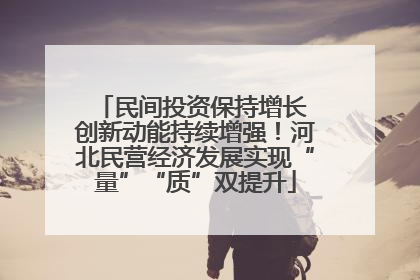 民间投资保持增长 创新动能持续增强！河北民营经济发展实现“量”“质”双提升