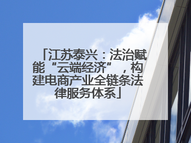 江苏泰兴：法治赋能“云端经济”，构建电商产业全链条法律服务体系