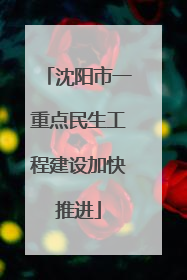 沈阳市一重点民生工程建设加快推进