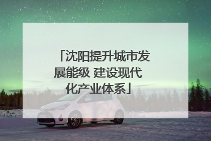 沈阳提升城市发展能级 建设现代化产业体系