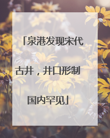 泉港发现宋代古井，井口形制国内罕见